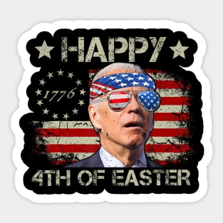 Happy Easter Confused Joe Biden 4th Of July Sticker